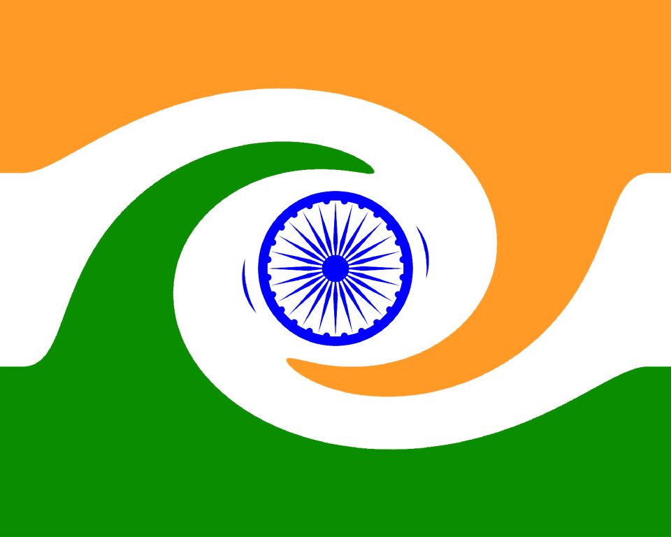 Tricolor flag chakra india
