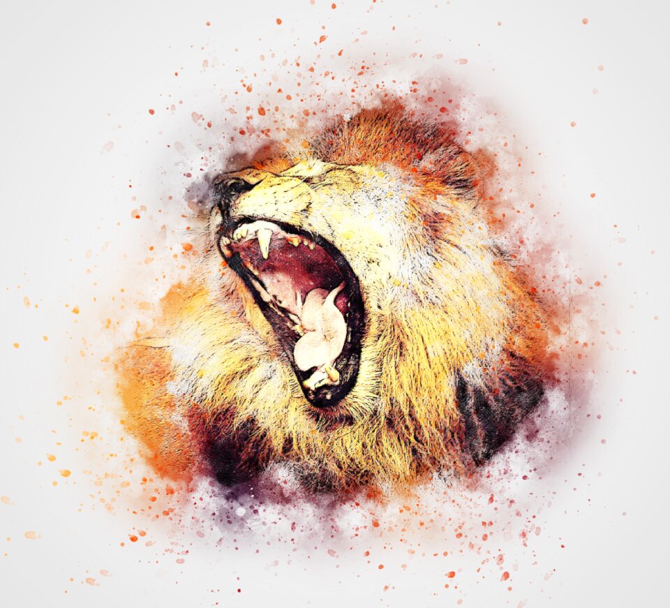Roar portrait art