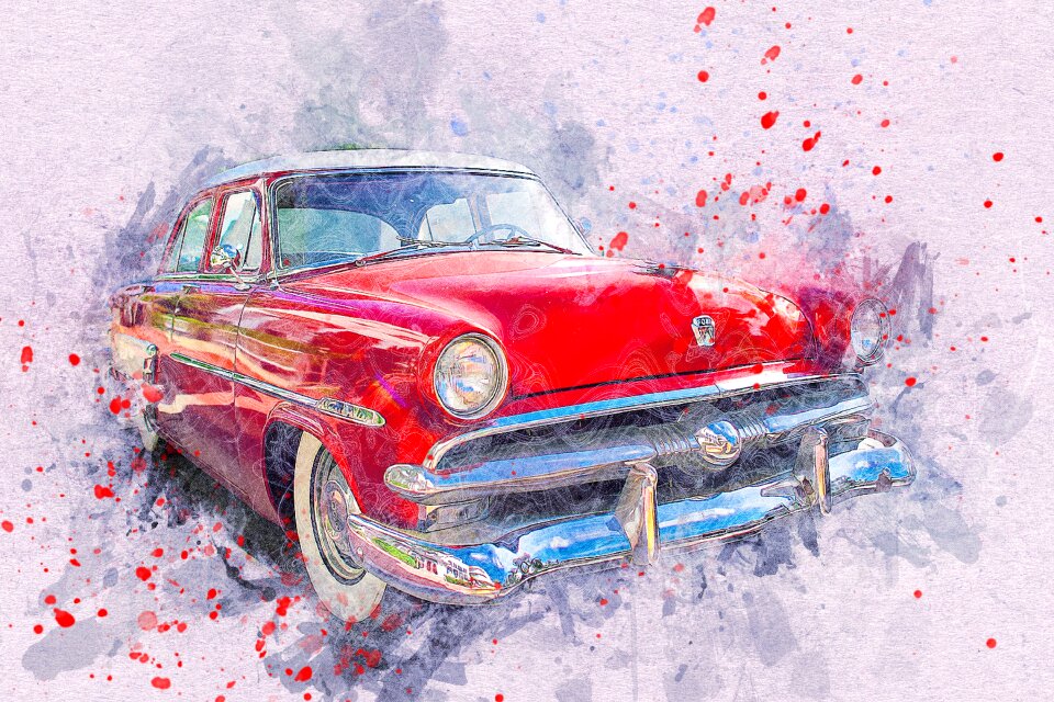 Abstract watercolor vintage
