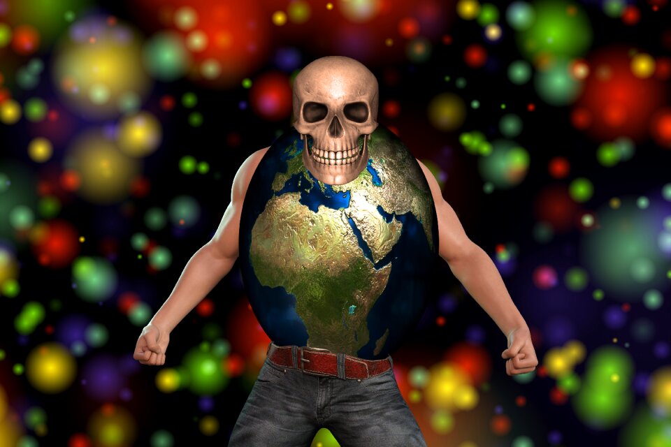 Earth globe europe