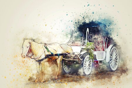 Watercolor animal vintage