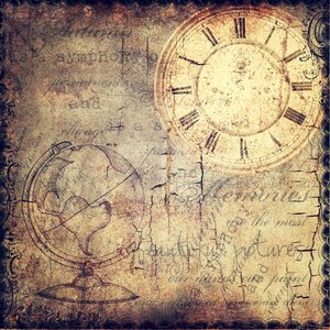 Time globe letters