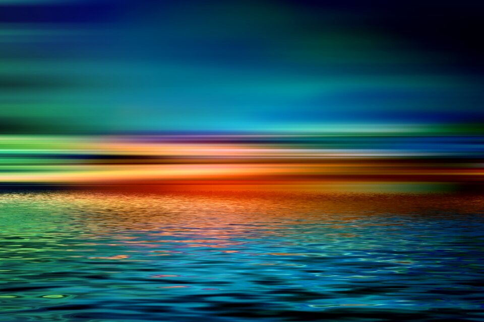 Wave sunset beautiful