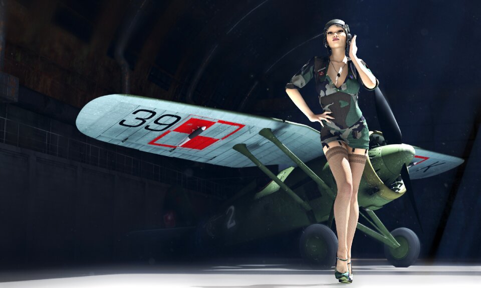 Pilot a woman pilot a woman in uniform
