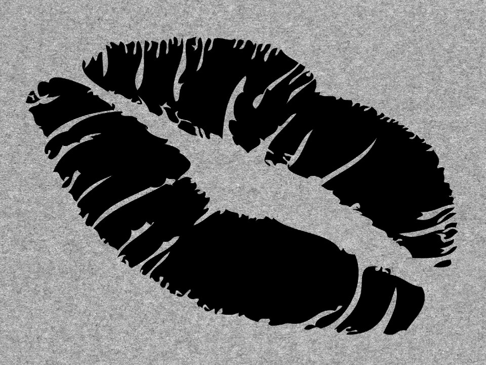 Kisses gray kiss gray lips