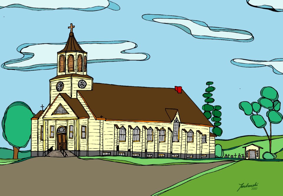 Church architecture touristy