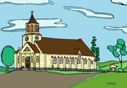 Church architecture touristy