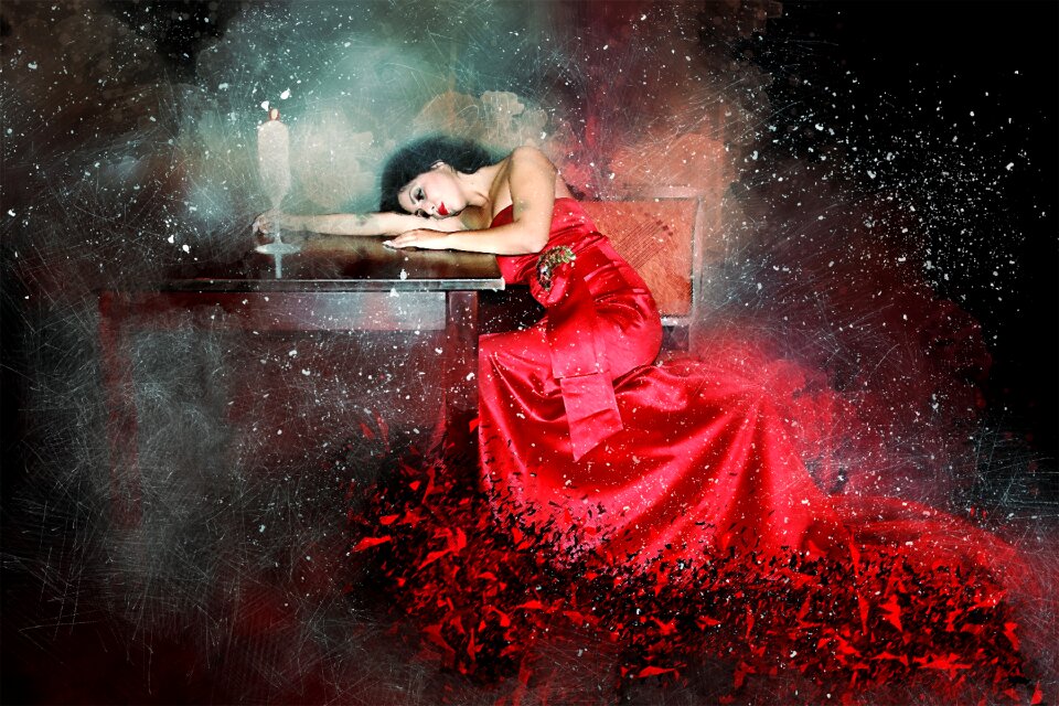 Pensive art abstract