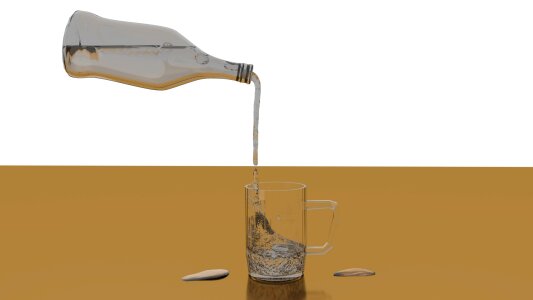 Pour beer bubble