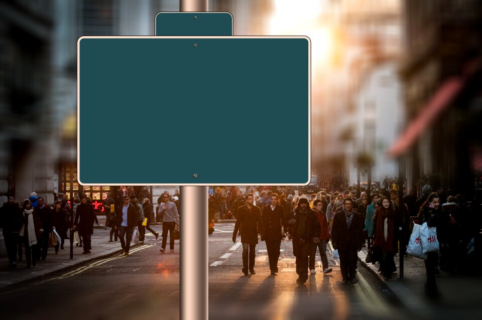 Street sign note empty