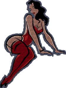 Logo woman pin-up