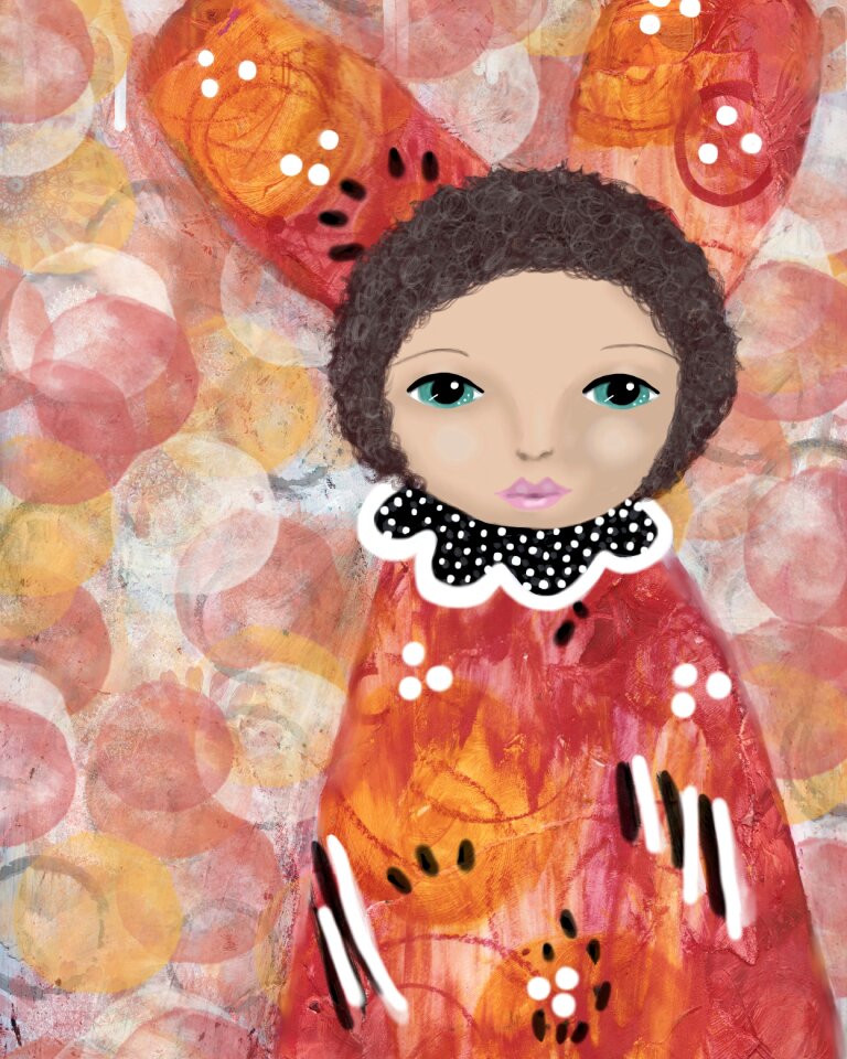 Decorative bunny ears digital art