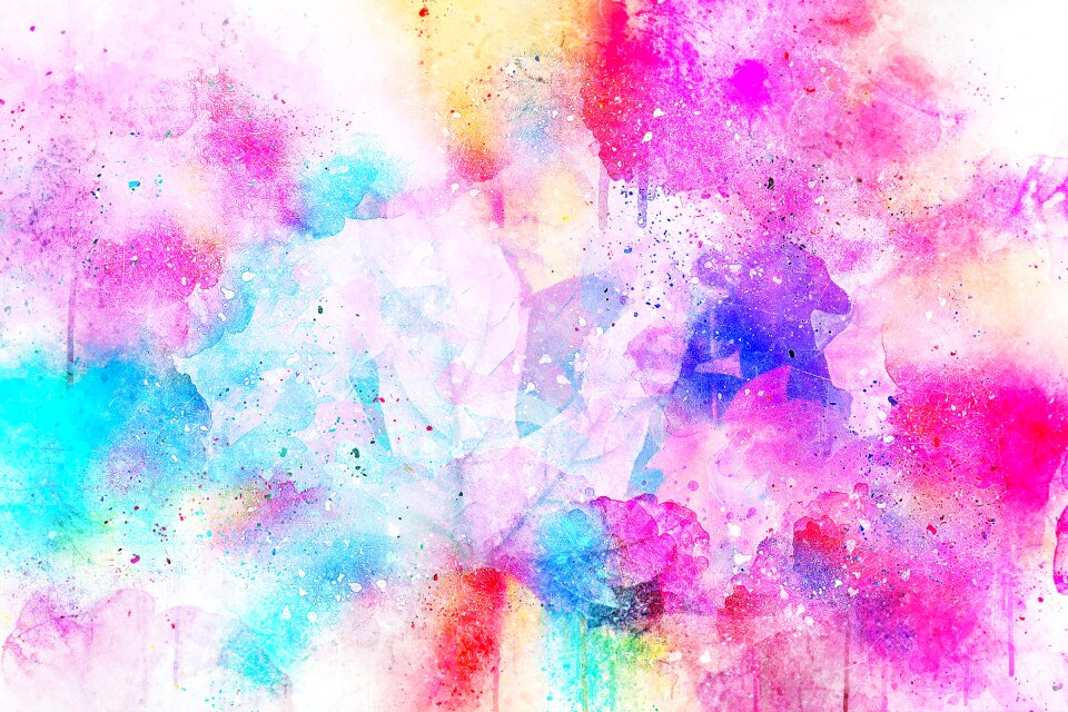 Watercolor vintage colorful