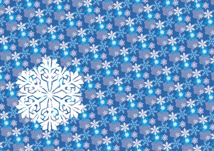 Winter pattern snowflakes