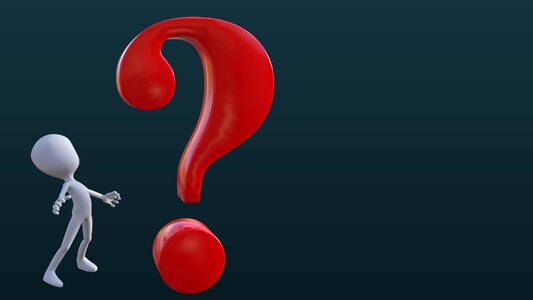 Desktop blue question Free illustrations