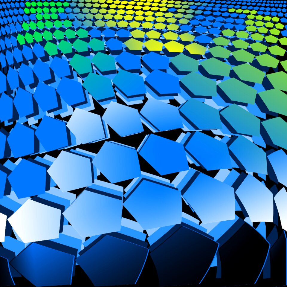 Hexagon blue Free illustrations