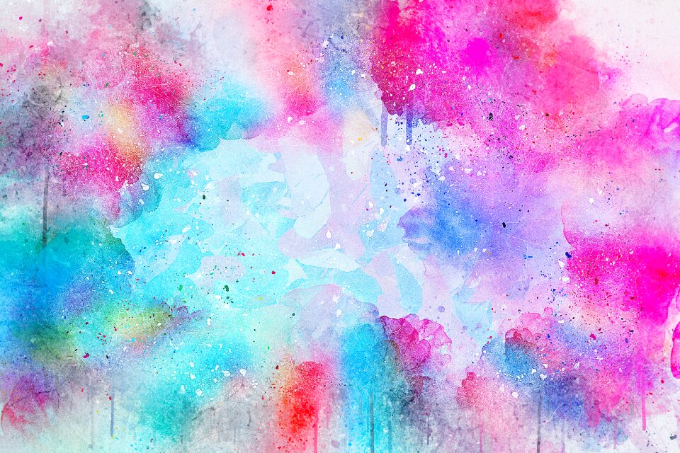 Watercolor vintage colorful