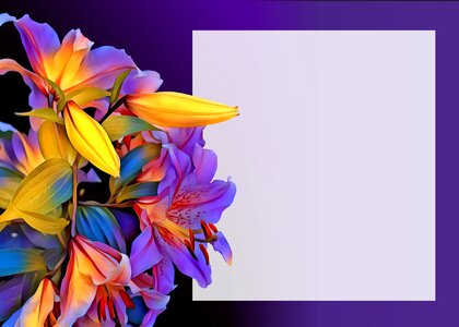 Blomsterkort placecard blomsterbaggrund