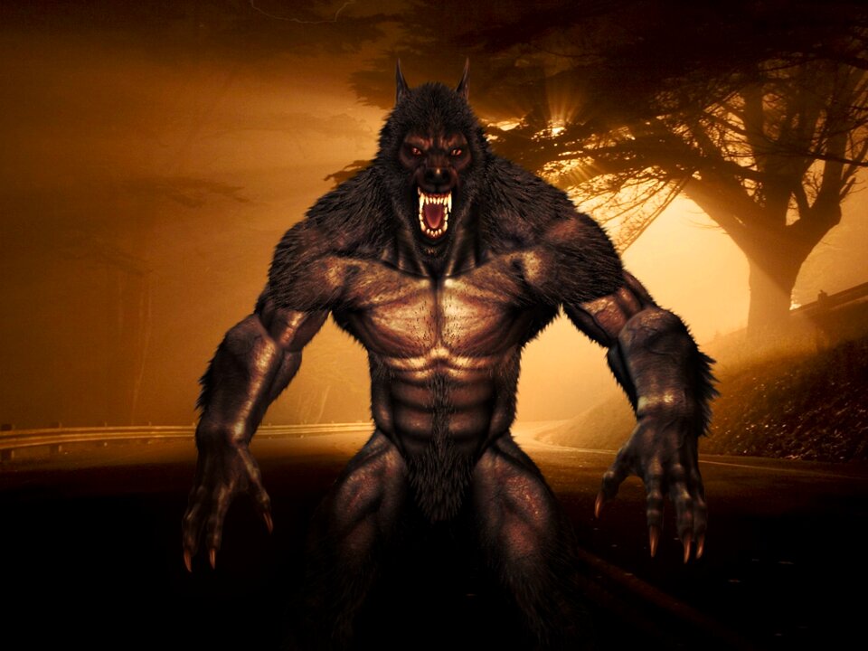Monster halloween wolfman