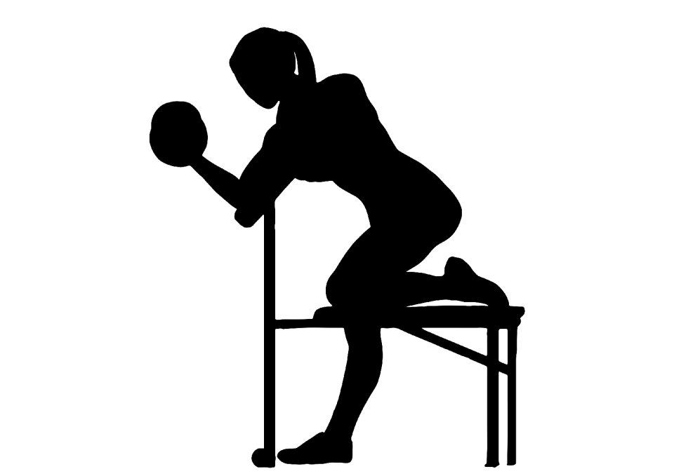 Dumbbells exercise woman