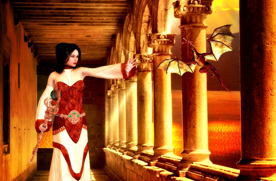 Magic sorceress female