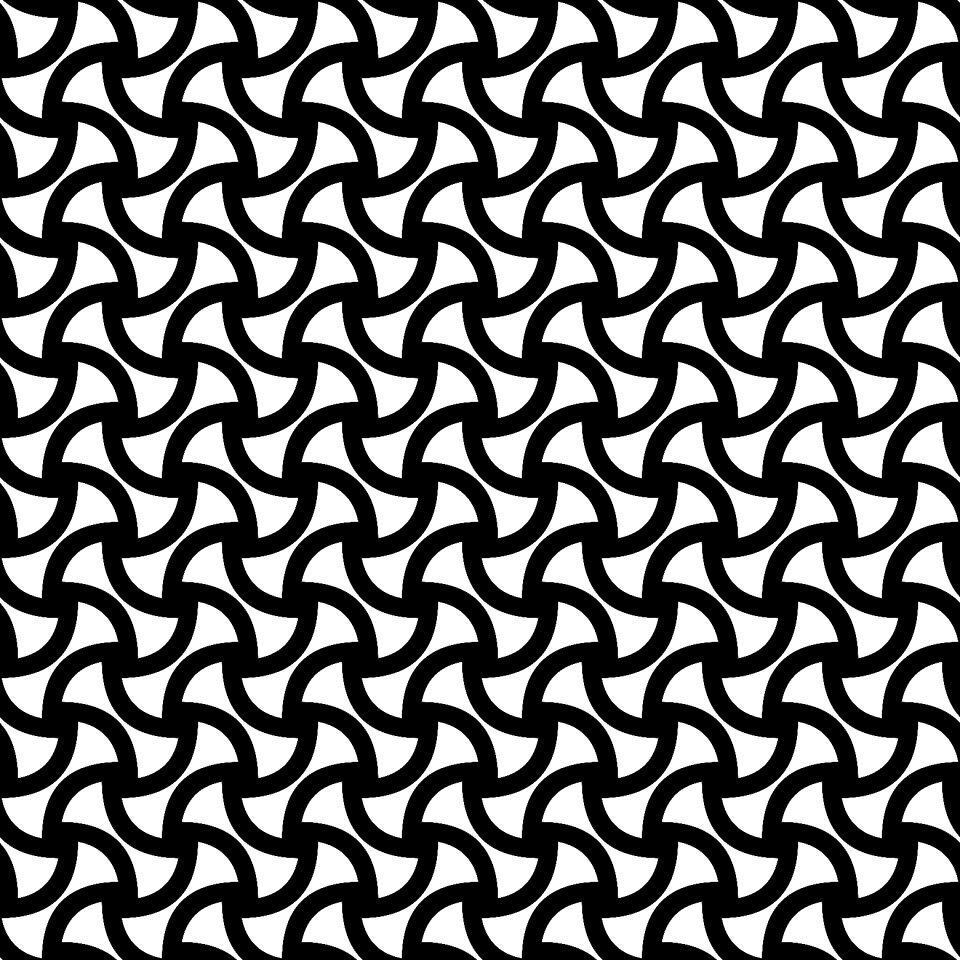 Geometric monochrome black