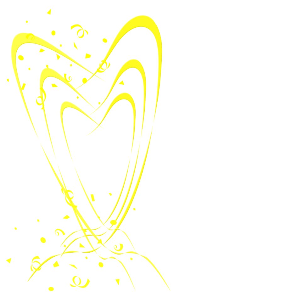 Yellow hearts heart