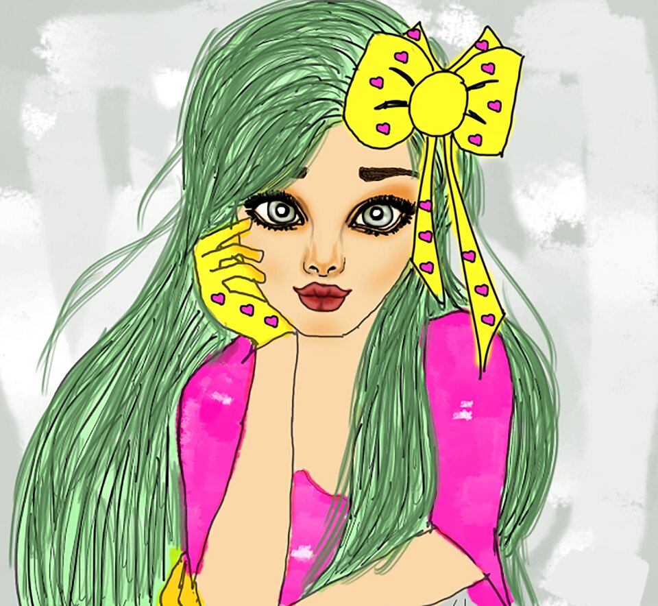 Eyes hand yellow