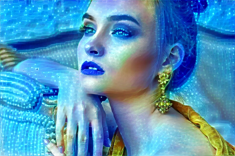 Bright water face