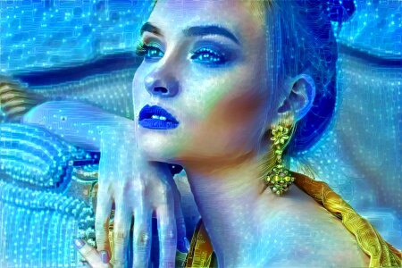 Bright water face