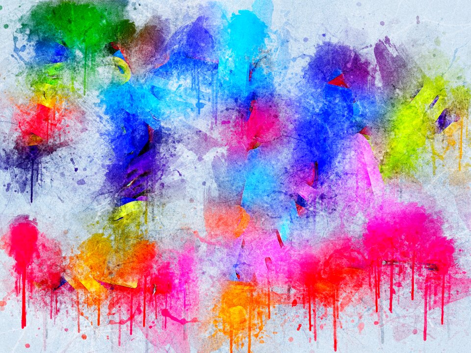 Watercolor vintage colorful
