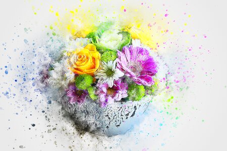 Abstract nature watercolor