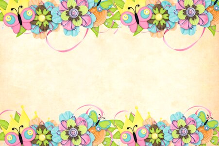 Floral border garden frame