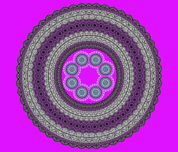 Design circular ornament meditation