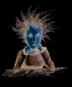 Art adult woman