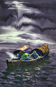 Boat rough sea