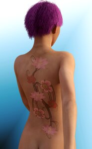 Floral figure hair