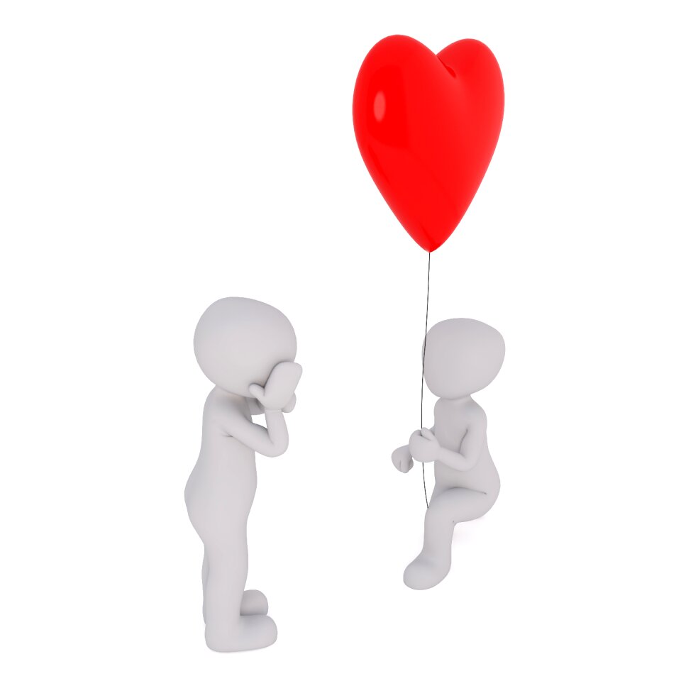 Balloon greeting card together