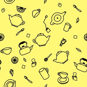 Yellow tea yellow pattern teas