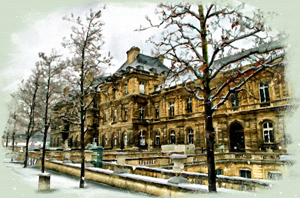 Street view snow cold