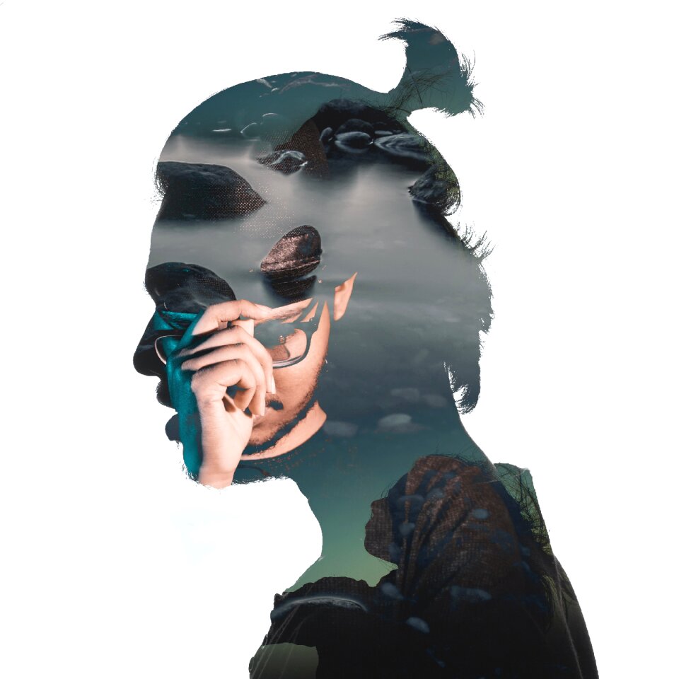Portrait mask double exposer