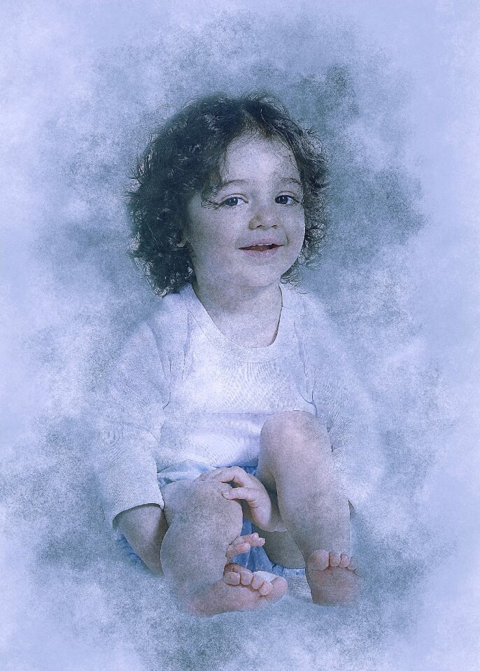 Cute baby curly hair