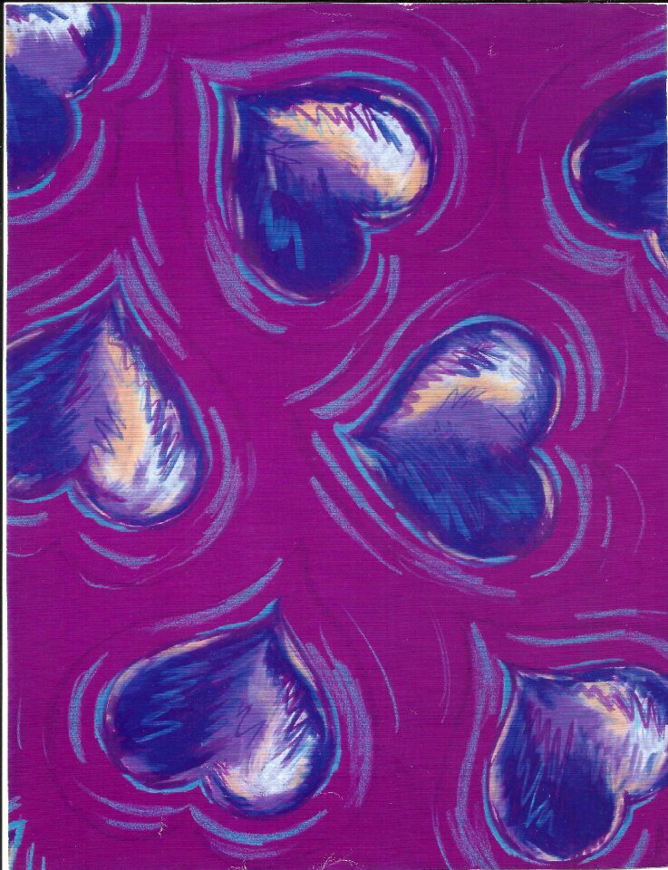 Love hearts fabric