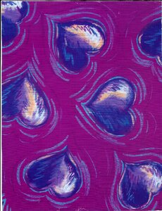 Love hearts fabric