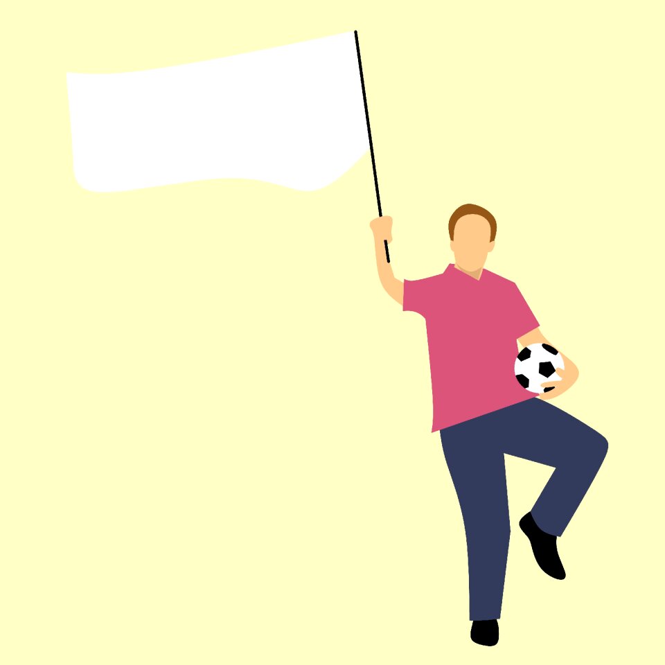 Ball banner caucasian