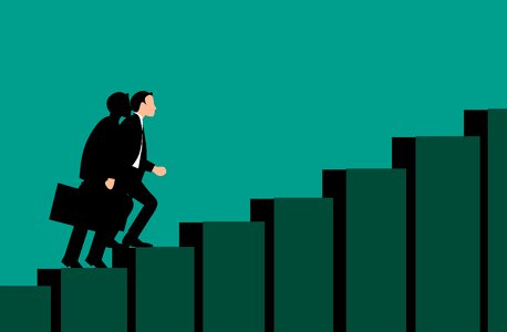 Stair businessman corporate
