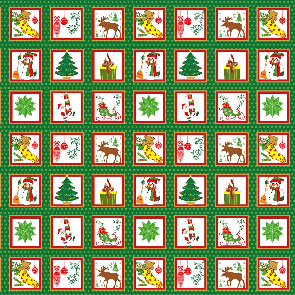Snowman christmas background pattern