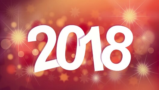 Bright 2018 new year celebration