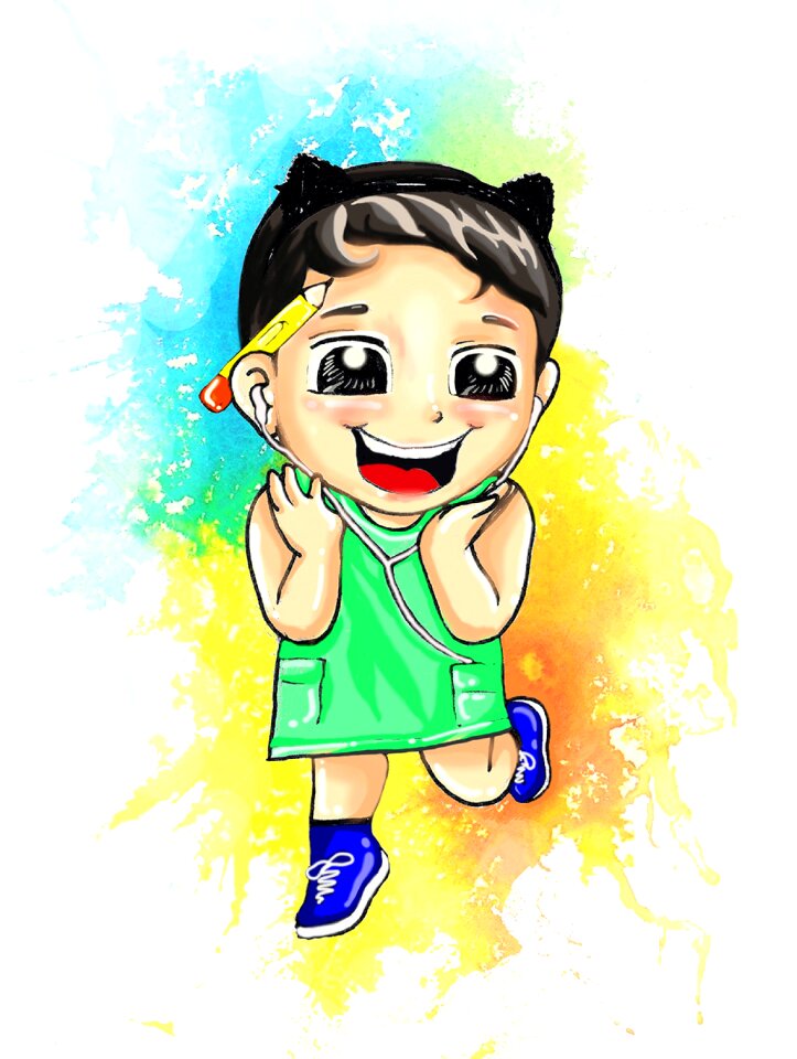 Paints boy young