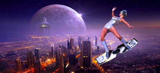 Surreal futuristic forward